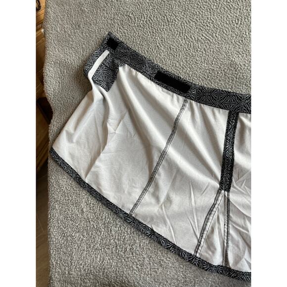 Rip Skirt XS Wrap Mini Geometric Coverup Gray Black Athletic Beach Tennis Golf - Picture 5 of 11
